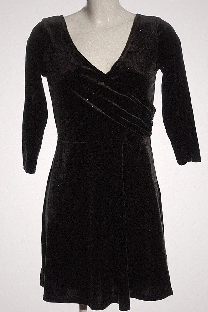 MONKI A-Linien Kleid Damen Kleid Gr. DE 36 schwarz Elegant