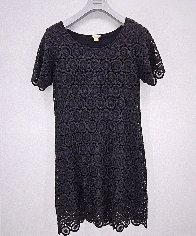 Monsoon Damen Spitzenkleid Etuikleid Kurzarm in Gr. 44
