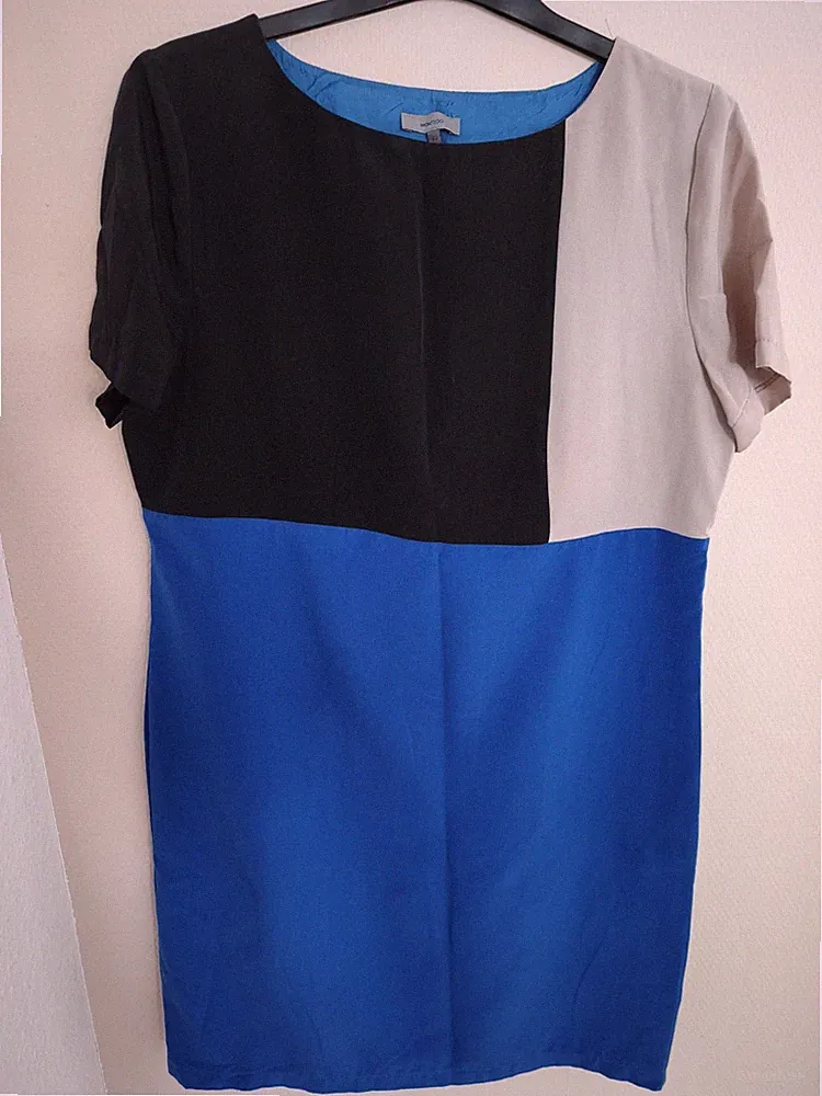 Montego Kleid Gr. 44 blau, schwarz