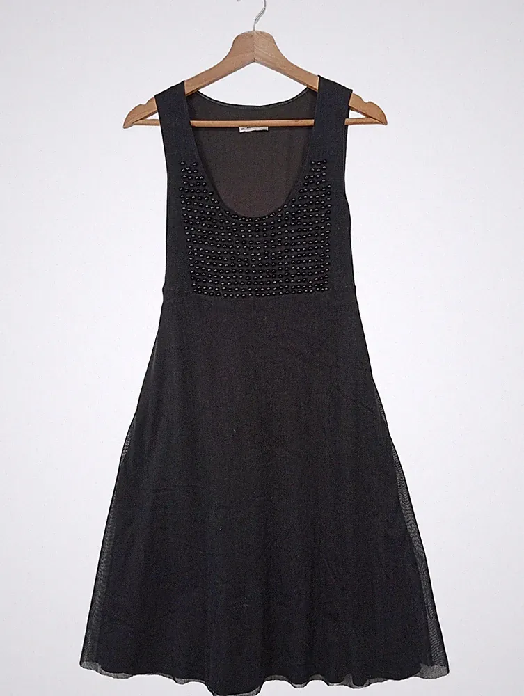 MORE & MORE A-Linien Kleid Damen Kleid Gr. DE 40 schwarz Casual-Look