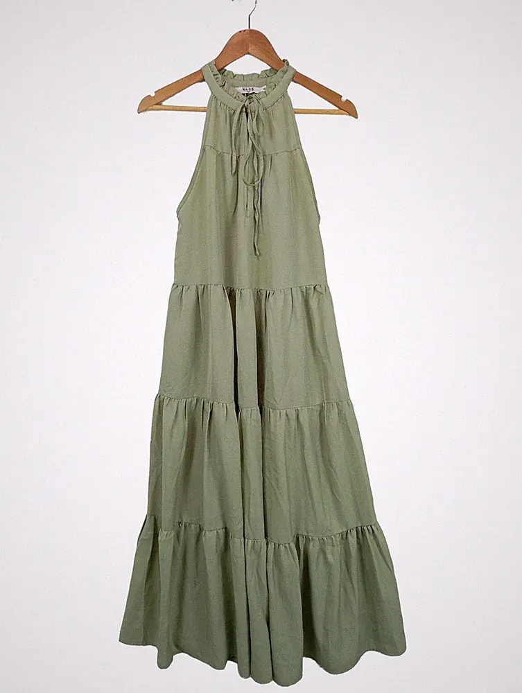 NA-KD A-Linien Kleid Damen Kleid Gr. DE 38 khaki Casual-Look