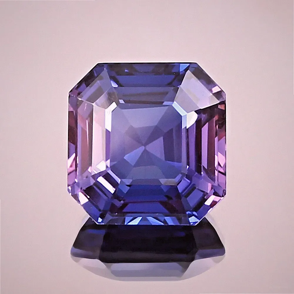 Natürlich Ceylon Farbe Etuikleid Lila Saphir Asscher Schnitt Locker Edelstein