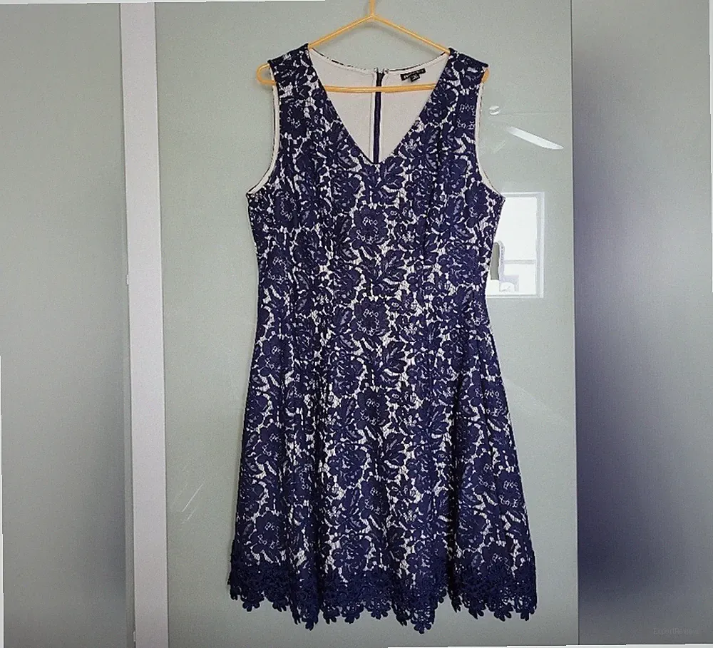 Navy blue lace dress for women wedding guest