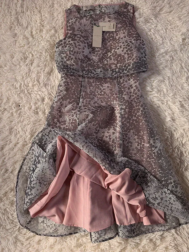 NEU £175 Hobbs "Luisa" Devoré knielanges Kleid für Hochzeitsgäste UK Größe 8