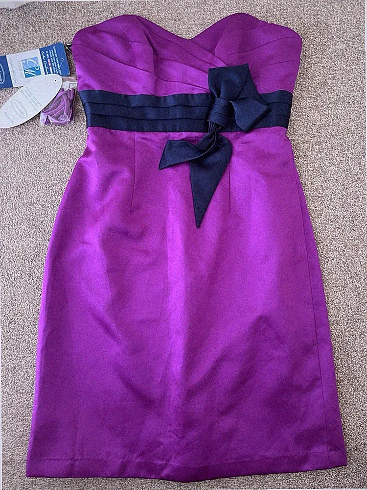 NEU ALFRED ANGELO Abschlussball Cocktail Party Hochzeit Gast Kleid UK 14 - MÄNGEL