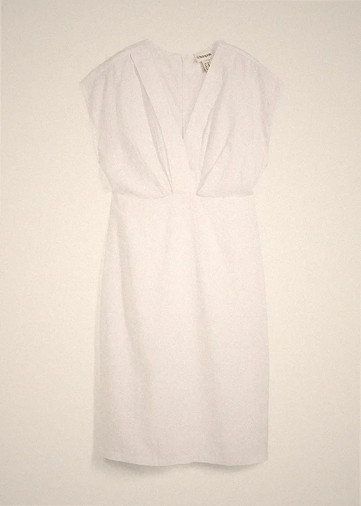 Neu Etuikleid Gr. 50 Weiß Damen Mini-Kleid Leinen Abendkleid Cocktail-Kleid