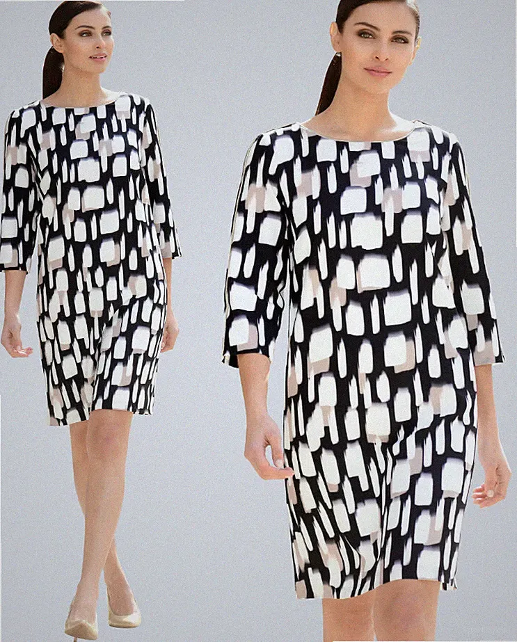 NEU ETUIKLEID GRAFIKPRINT 34 38 40 42 46 ALBA MODA weiss bedruckt 100€ *30680526