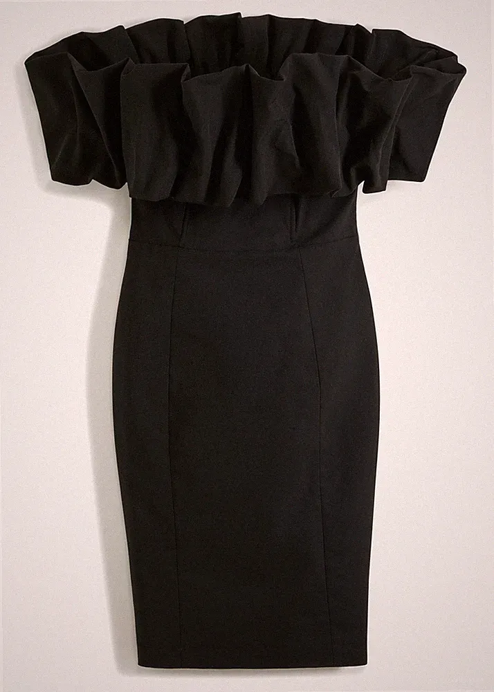 Neu Etuikleid mit Schlitz Gr. 40 Schwarz Abend-Partykleid Mini Cocktailkleid