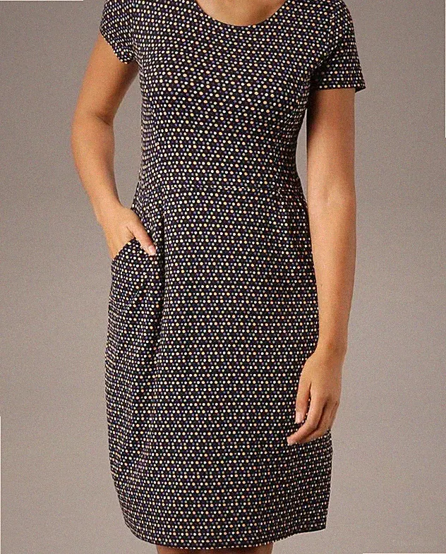 NEU: JERSEY ETUIKLEID PÜNKTCHEN TUPFEN GR 36 38 42 44 ANISTON schwarz *28827702