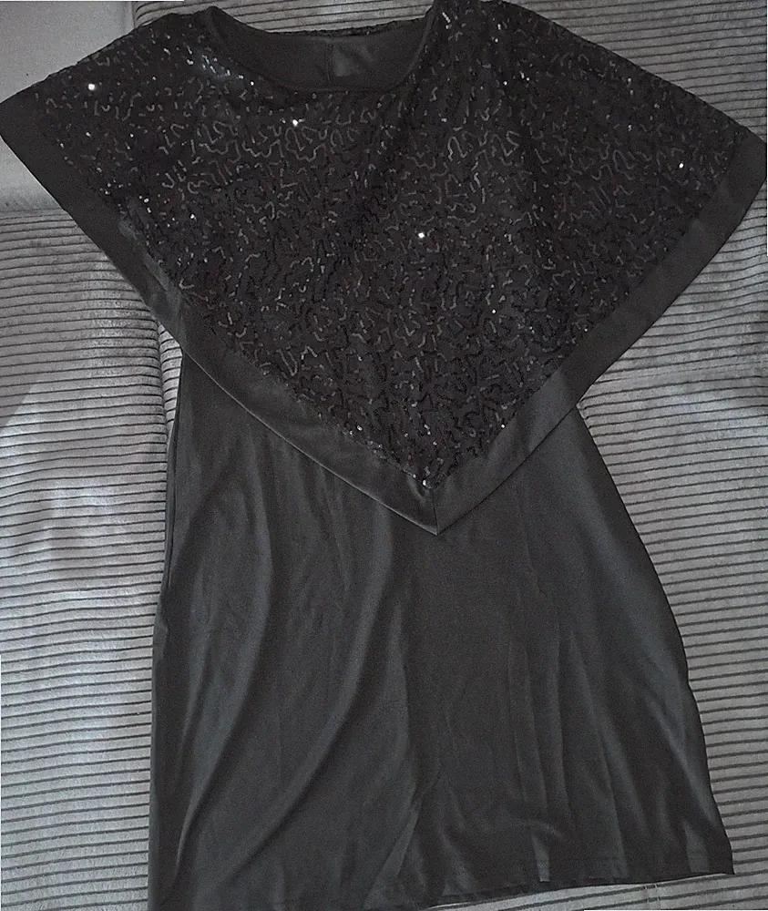 Neu Kleid L Schwarz Pailletten Fest Weihnachten Silvester Party Frauen Damen