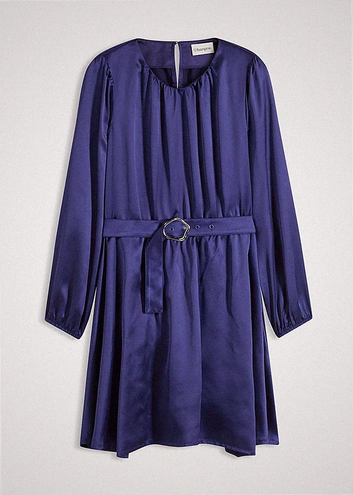 Neu Kurzes Kleid mit Zipfelsaum Gr. 38 Blau Damenkleid Partykleid Abendkleid