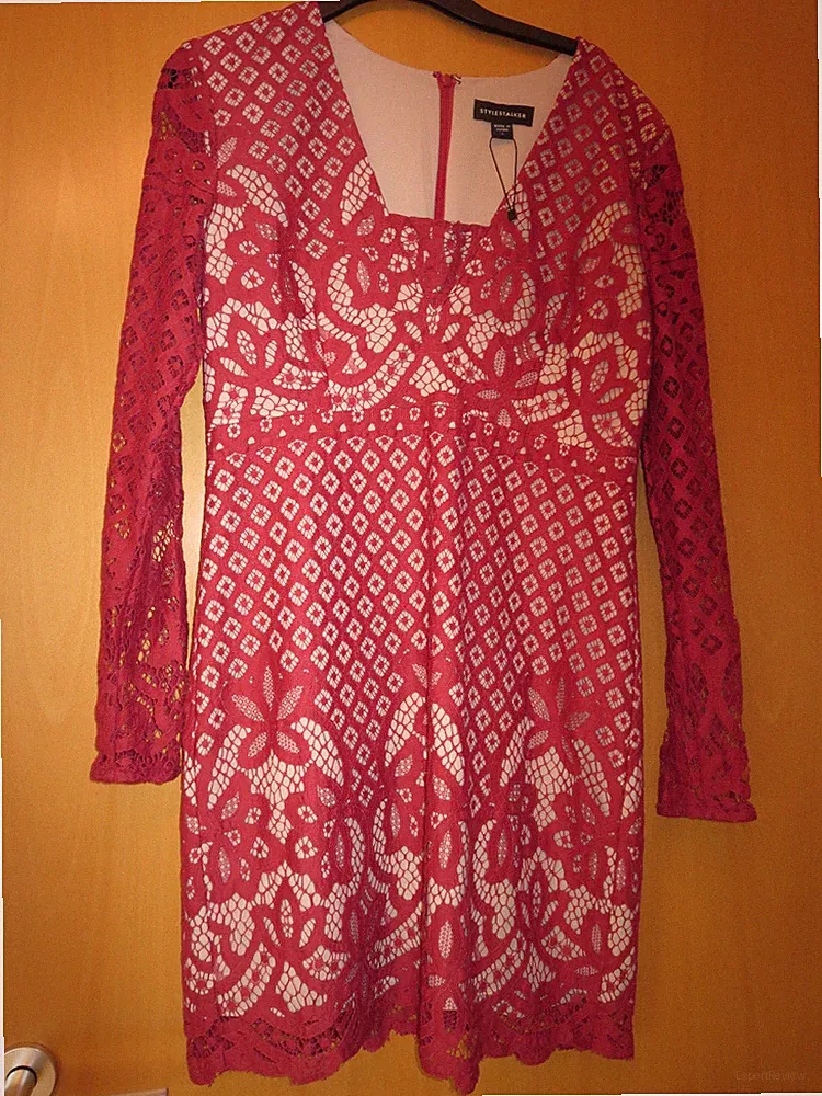 Neu Luxus Spitzen Kleid Impressionen Rot Gr L 40 42 Stylestalker NP170e Spitze