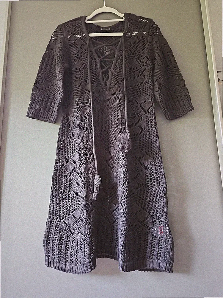 👌NEU OVP Bonprix Kleid Bodyflirt Strandkleid Strickkleid Kleid Schwarz 40/42