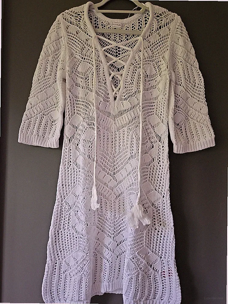 👌NEU OVP Bonprix Kleid Bodyflirt Strandkleid Strickkleid Kleid weiß 40/42👌