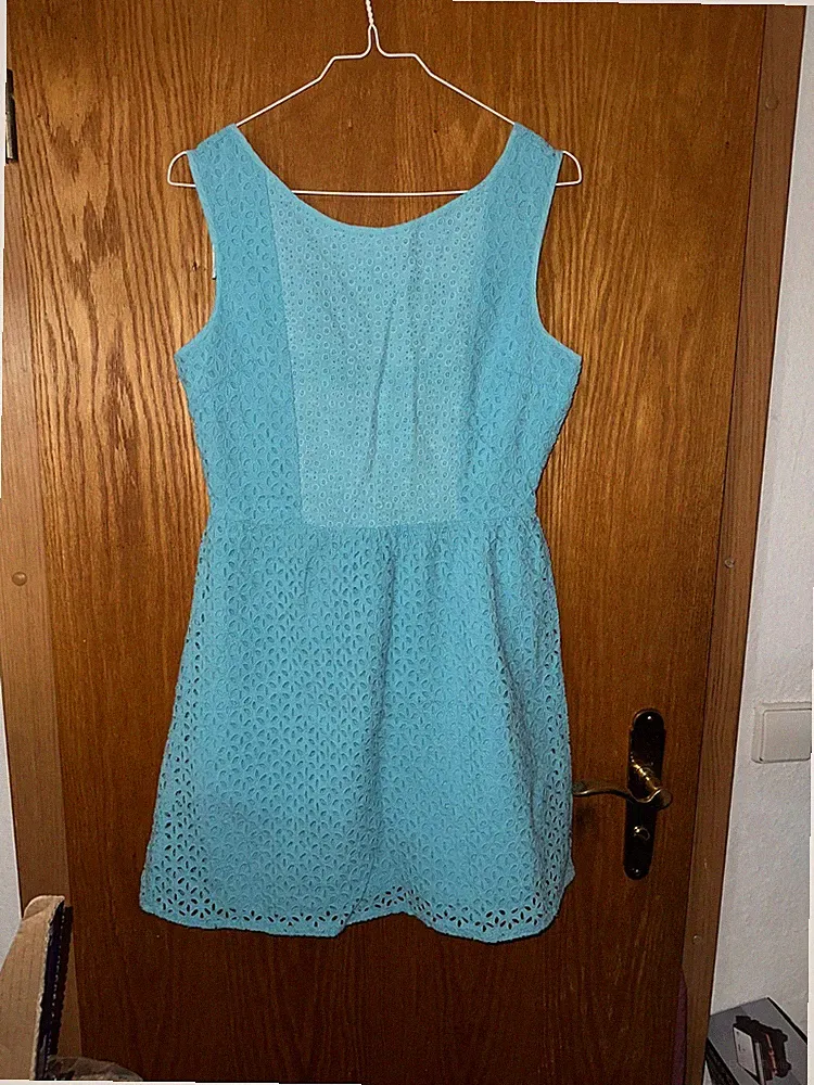 Neu Pepe Jeans Kleid türkis Lochstickerei vila Sommerkleid M top z esprit Pumps
