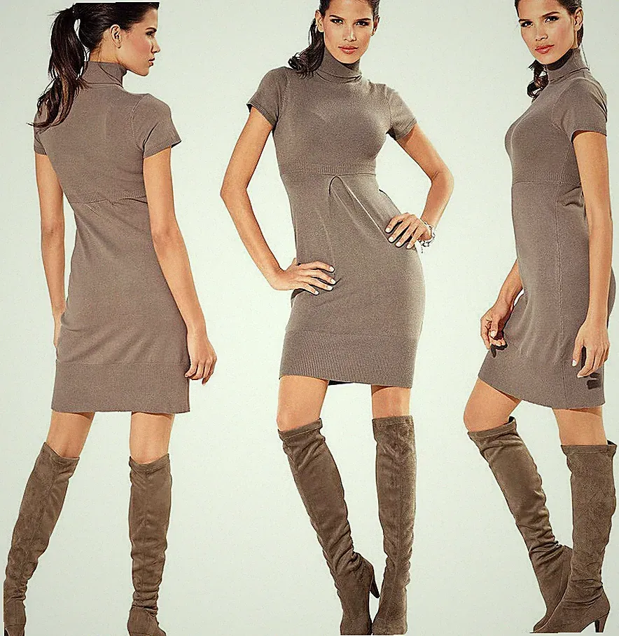 NEU ROT ! SCHLANKES FEINSTRICK ETUIKLEID STRICKKLEID 80% VISCOSE 42 B.C. *051842