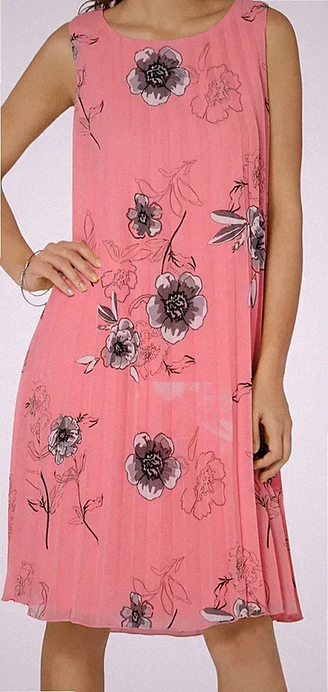 Neu! 🌹Sommerkleid Plissekleid Cocktailkleid Figurumspielend Gr.40
