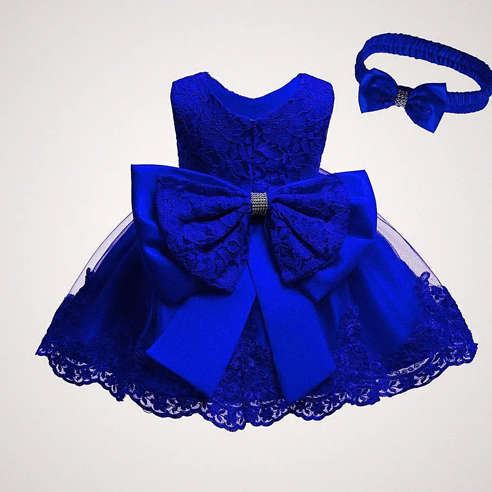 Neu Spitze babyblau Partykleid für Mädchen Prinzessin Kleinkind Hochzeit Kinder Kleidung