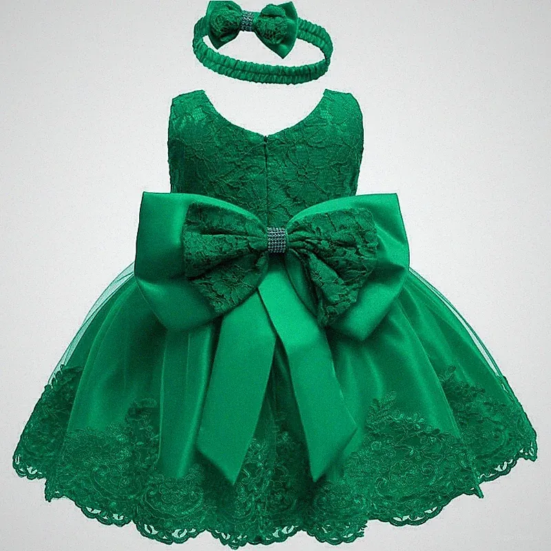 Neu Spitze grün Partykleid für Baby Mädchen Prinzessin Kleinkind Hochzeit Kinder Kleidung