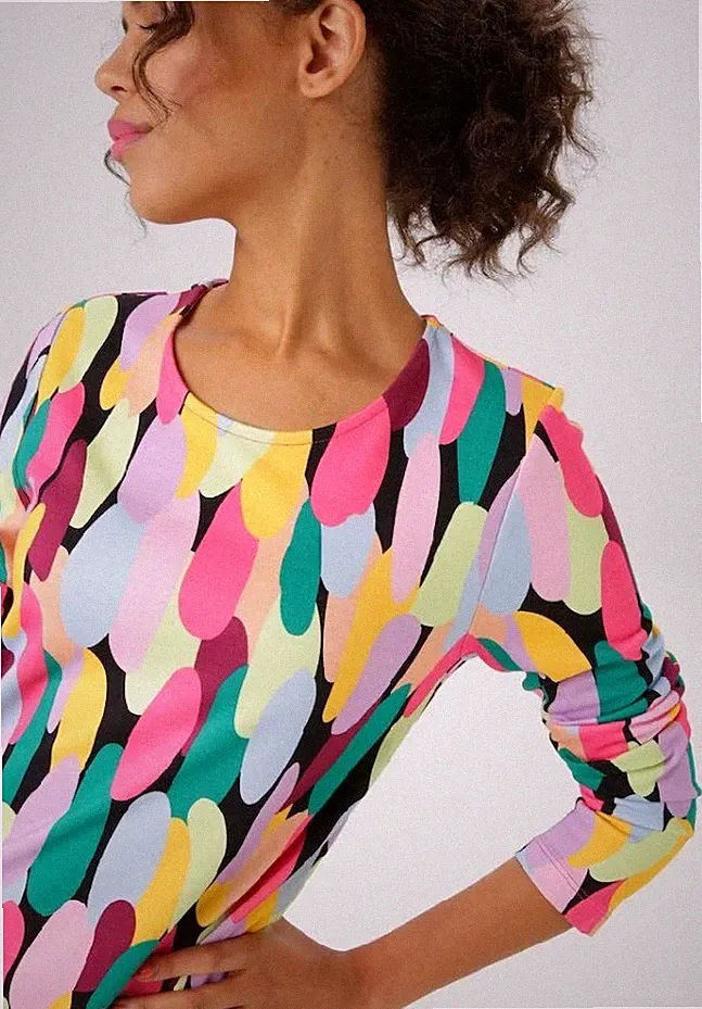 NEU STRETCHJERSEY ETUIKLEID GRAFIKPRINT 36 38 40 42 44 ANISTON bunt *71672437