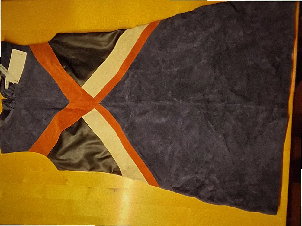 NEU Wildlederkleid Etuikleid echt Leder Gr. 40 auffallendes Muster von orsay
