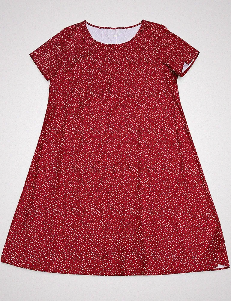 Neues luftiges Sommerkleid „Sabine“ – Rot – Größe S oder M