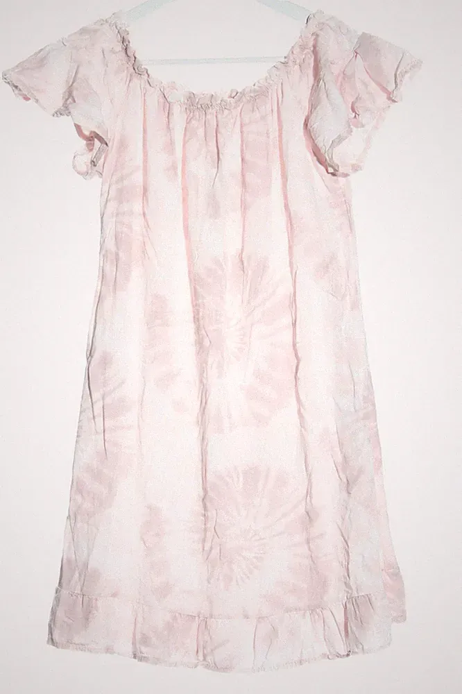 NEW COLLECTION ITALY A-Linien Kleid Damen Kleid Gr. DE 36 weiß-pink Casual-Look