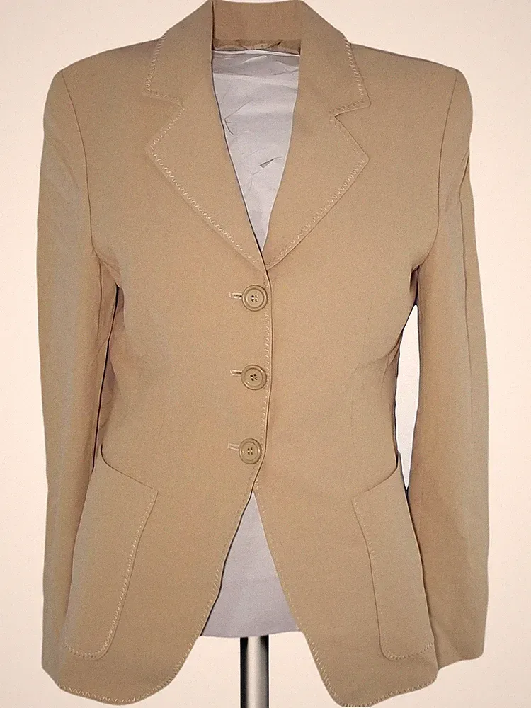 Nico Nico Carla G Jacke Blazer Damen Größe 42 M Medium Cremegelb 3 Knöpfe