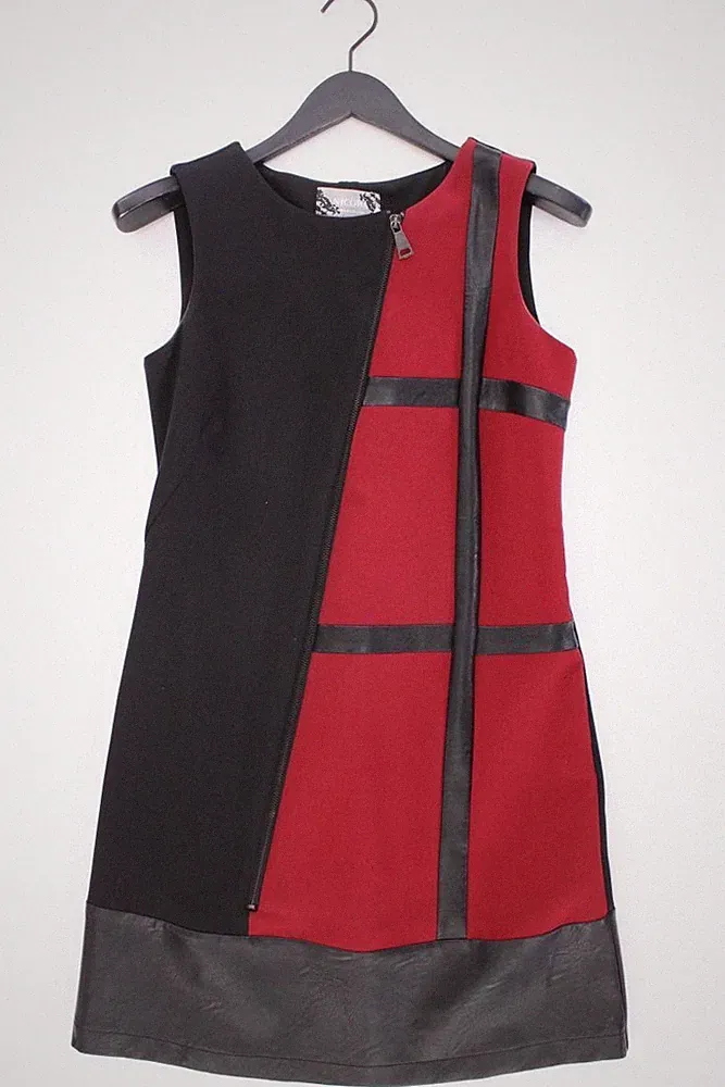 Nicowa Etuikleid Classic Kleid für Damen Gr. 36, S Ärmellos rot aus Polyester