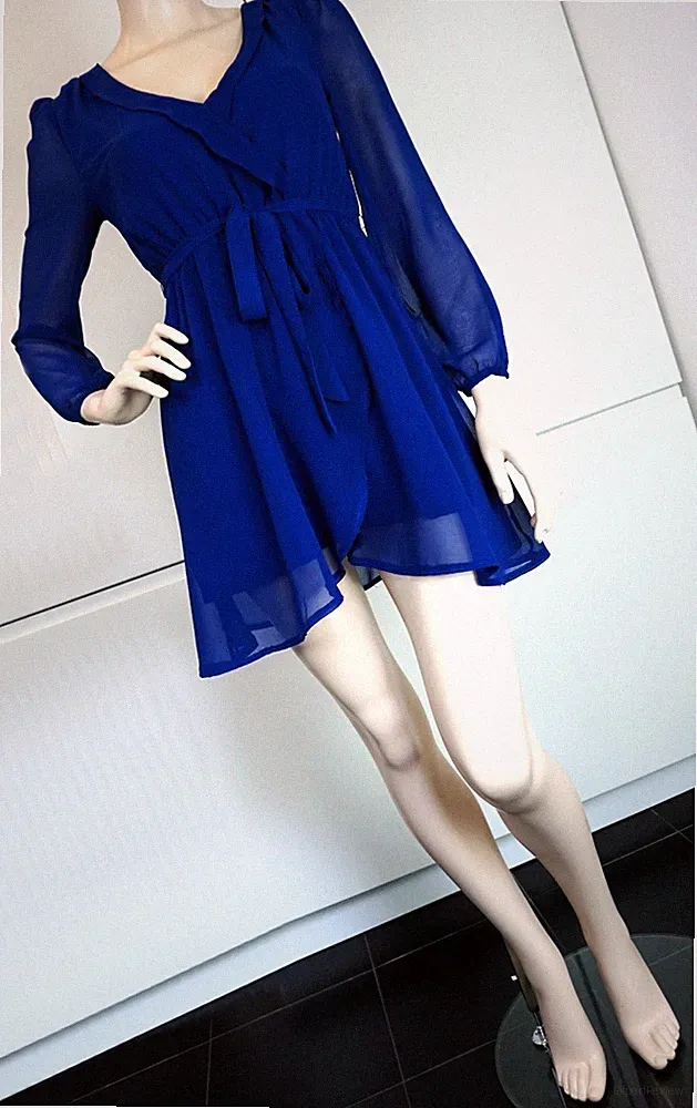 NLY TREND Damen Kleid Minikleid Coctailkleid Party A Linie Blogger Mini Gr 36