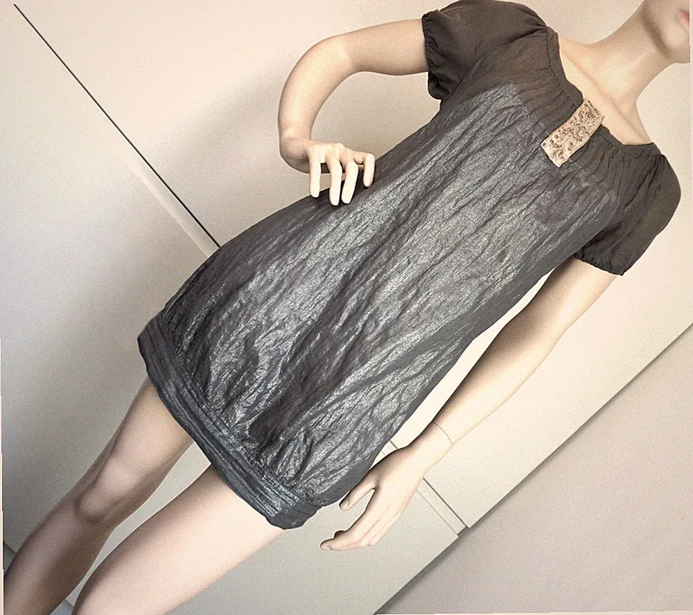 NOA NOA Damen Kleid Etuikleid Minikleid Blogger Trend Knitter Boho Party Gr S