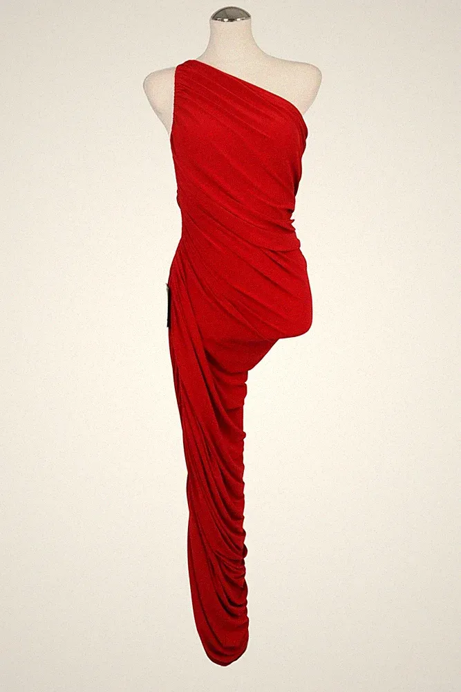 Norma Kamali Damen Kleid Gr. 42 (XL) Rot NEU Bleistiftkleid Etuikleid Etuikleid