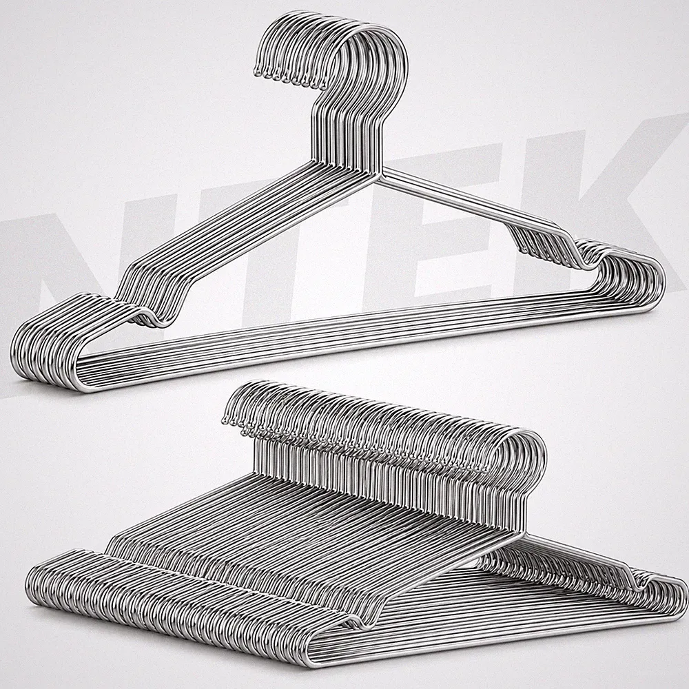 NTEK 10-200X Schwerlast Edelstahl Kleiderbügel 4 mm dick Kleiderbügel