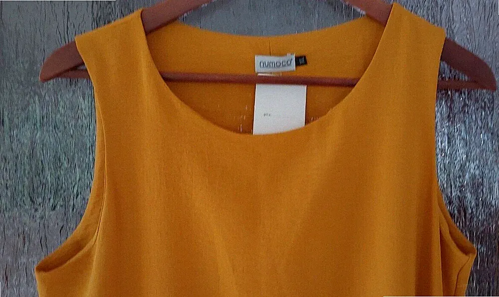 Numoco A-Linien- Trapezkleid - Gelb/Honigfarbe Gr. XL NEU