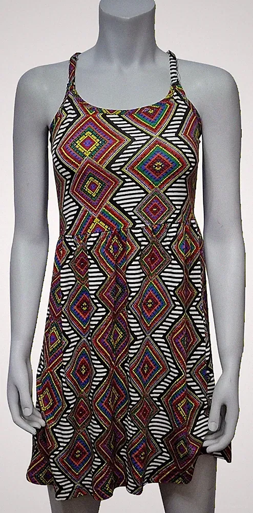 OCEAN CLUB Leichtes Ärmelloses Sommerkleid Damen A-Linie 100% Baumwolle