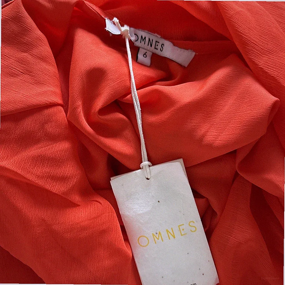 Omnes Koko Chiffon Maxikleid Orange UK 6 Neu mit Etikett