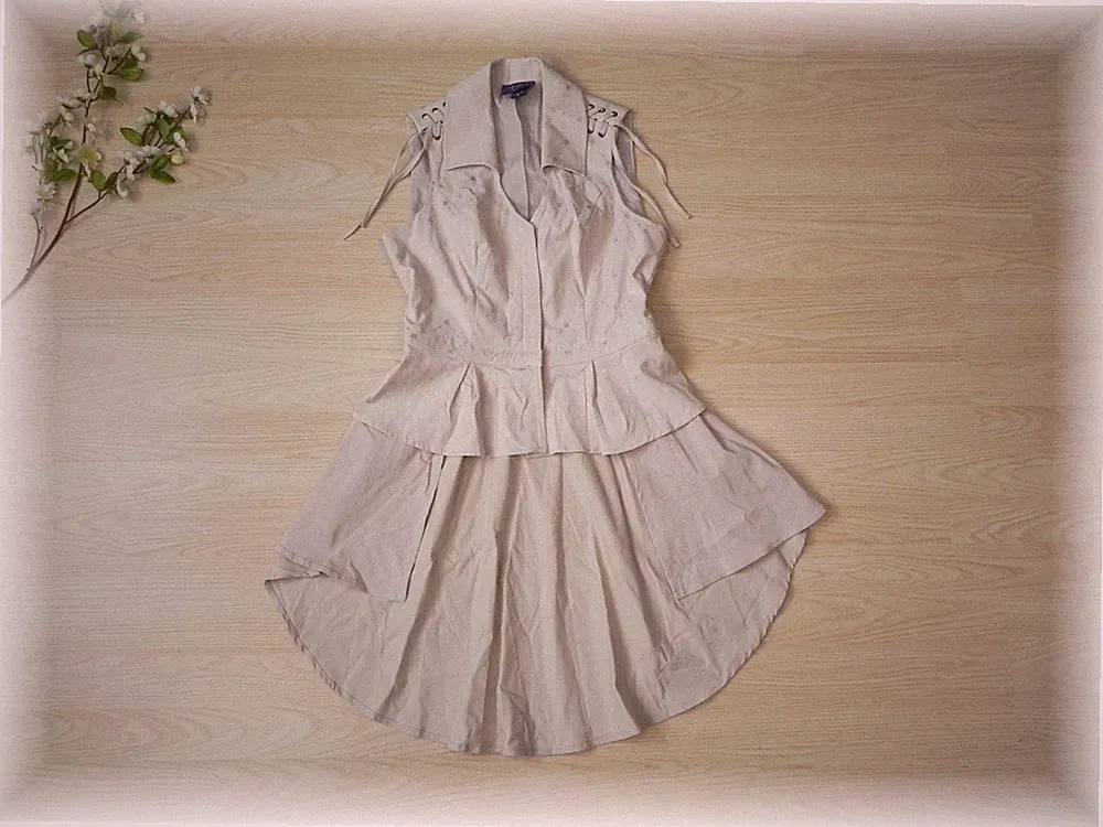 Once upon a Time * hübsches Vokuhila Kleid Weste Gehrock * Gr. 36 (M)