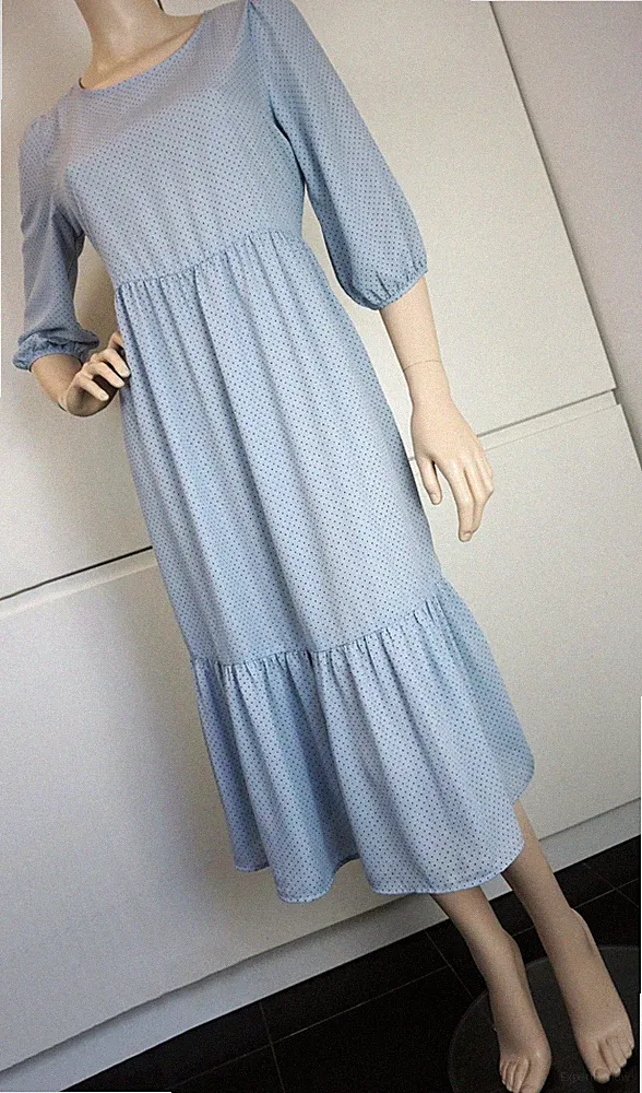 ONLY PIGALLE Damen Kleid Stufenkleid Boho Tunika A Linie Maxikleid Gr M wie NEU