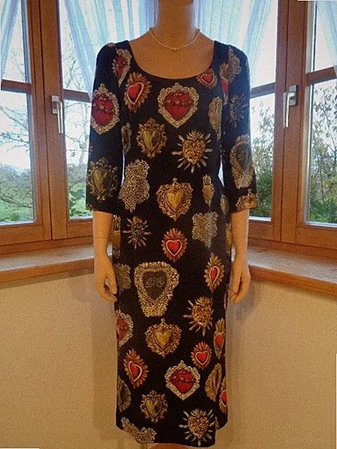 "Original" DOLCE & GABBANA Kleid mit Herzen, Gr. D 38 / Ital. 44, NP: 1.950,- €