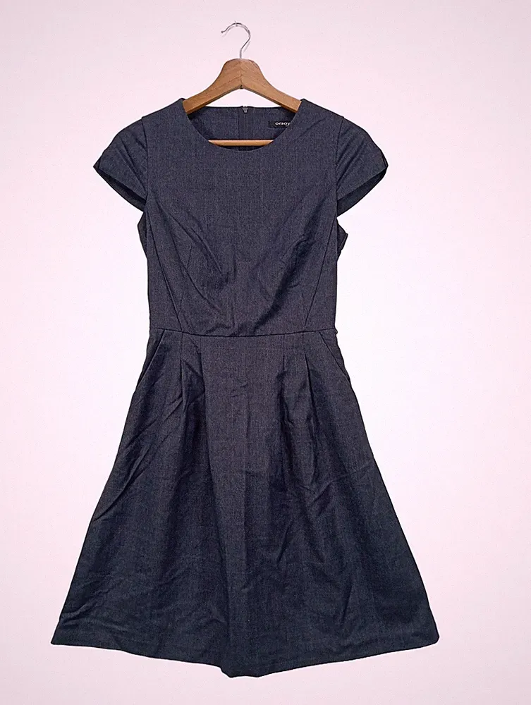 ORSAY A-Linien Kleid Damen Kleid Gr. DE 32 blau Elegant