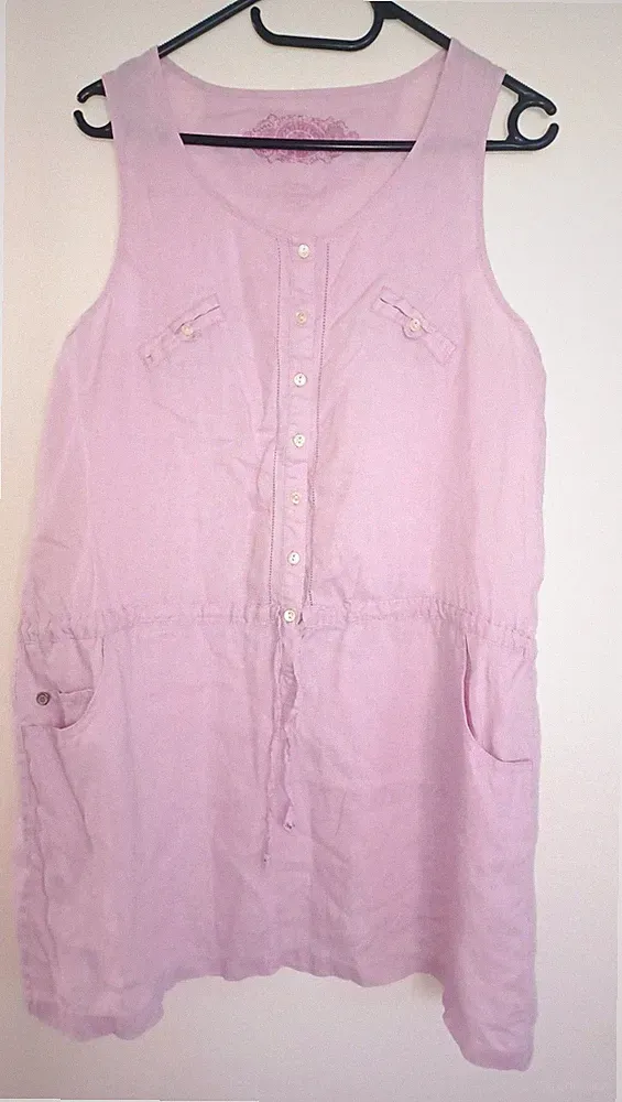 & Other Stories Damen Etuikleid Rosa Knopfleiste Taschen Gr. M knielang