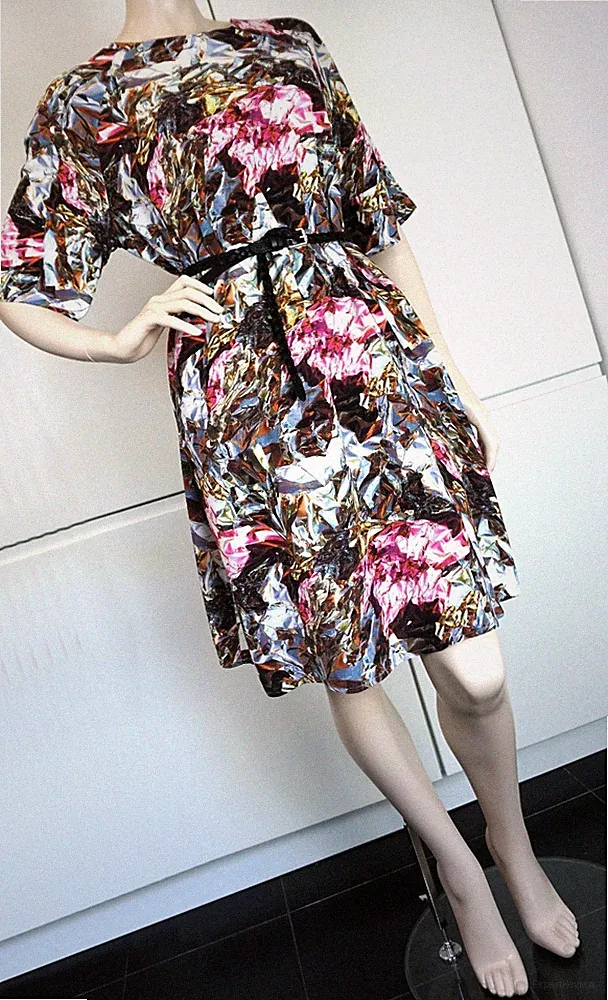 & OTHER STORIES Damen Kleid Minikleid Mini Tunika A Linie Boho Trend Gr 38