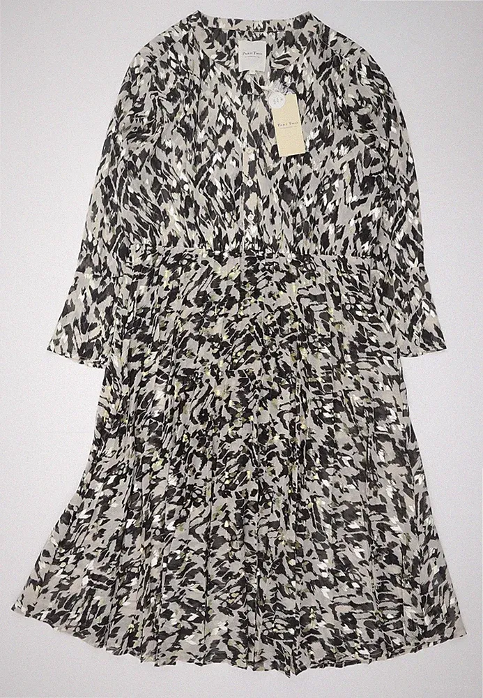 Part Two Damen mehrfarbiges A-Linien Kleid Größe 14