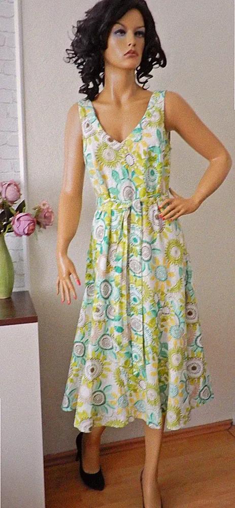 PER UNA by MARKS & SPENCER Damen Sommer Kleid Gr. 44 TOP !