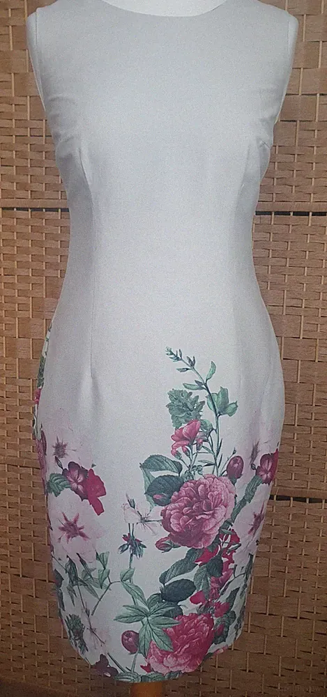 Per Una Größe 10 Bleistiftkleid Hochzeit Gast Frühling Sommer Blumenmuster M&S