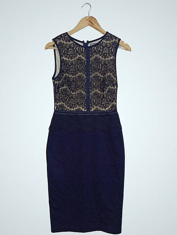 PHASE EIGHT A-Linien Kleid Damen Kleid Gr. DE 38 blau Casual-Look