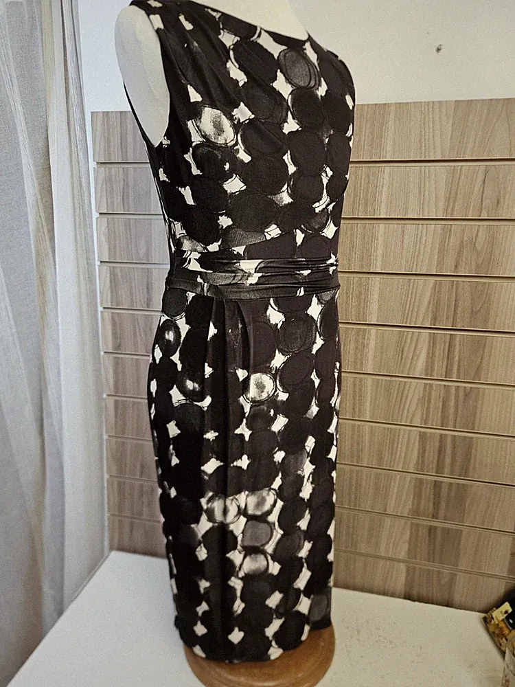 Phase Eight Etuikleid Damen Geo Wickel gefüttert weich Reißverschluss Silhouette UK 12