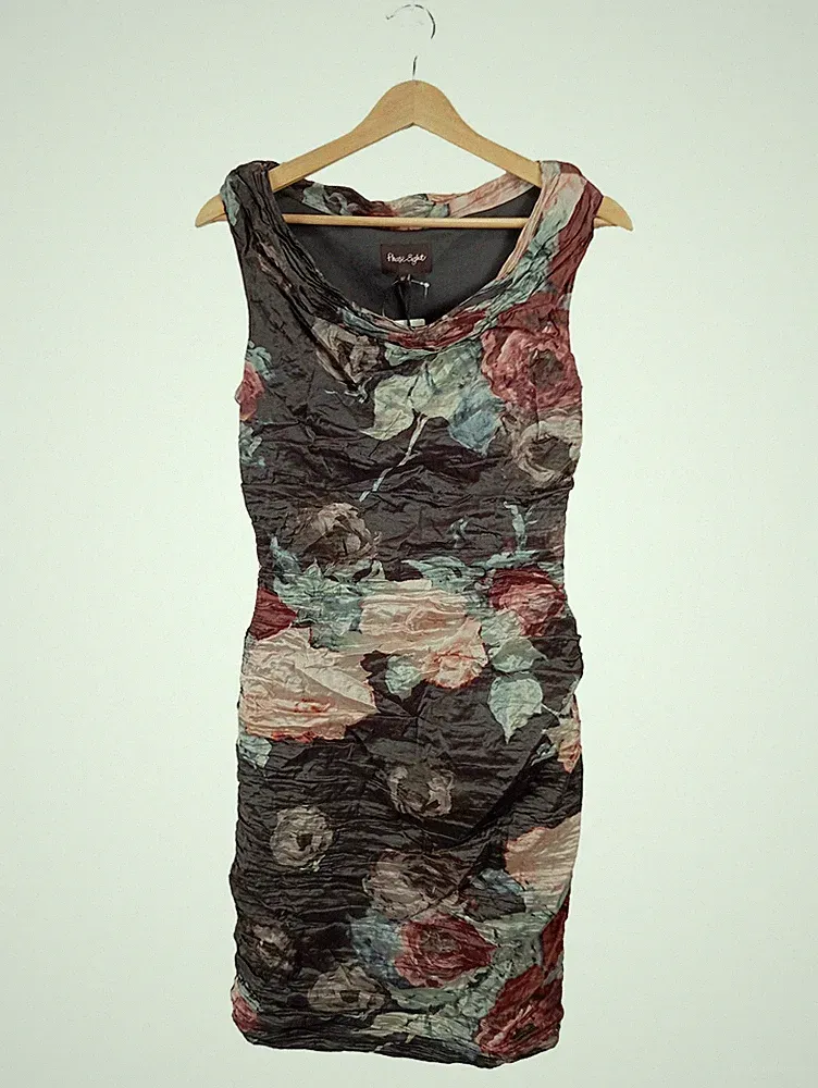 Phase Eight Etuikleid Damen Gr. 40 Blumenmuster Raffung Elegant