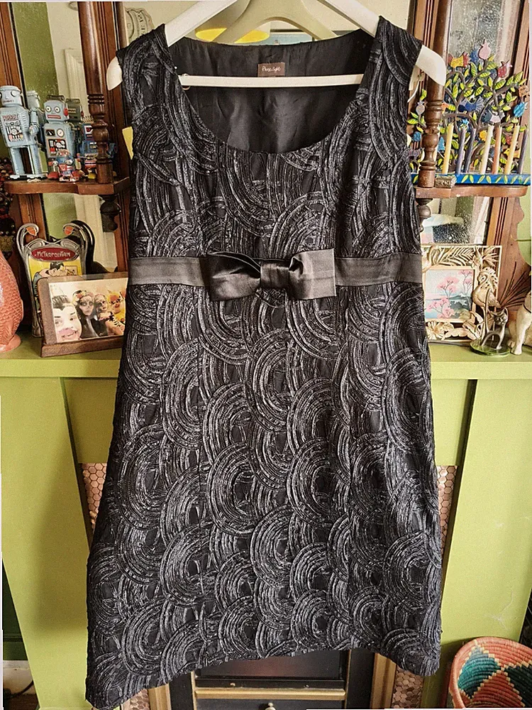 Phase Eight Gr. 18 schwarz Spitze Abend Hochzeit Gast Kleid Vintage Style 50er 60er