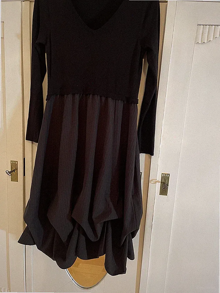Phase Eight - Kleid - 38 (10) - schwarz/grau - als Tellerrock oder mit Raffung